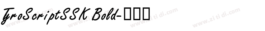 TyroScriptSSK Bold字体转换